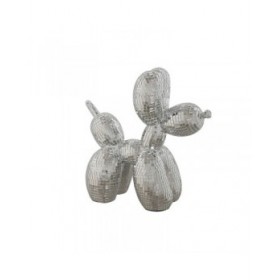 Statua Decorativa Home ESPRIT Argentato Cane 26 x 12 x 26 cm