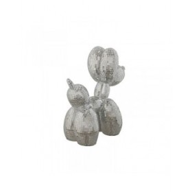 Statua Decorativa Home ESPRIT Argentato Cane 26 x 12 x 26 cm