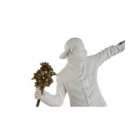 Statua Decorativa Home ESPRIT Bianco Dorato 41 x 24 x 66 cm