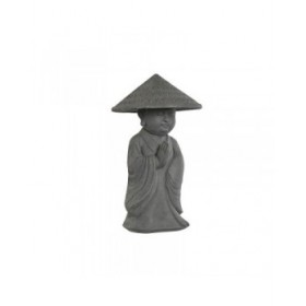 Statua Decorativa Home ESPRIT Grigio Frate Orientale 30 x 30 x 51 cm