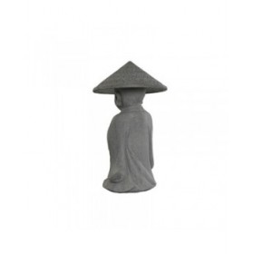 Statua Decorativa Home ESPRIT Grigio Frate Orientale 30 x 30 x 51 cm