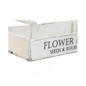 Scatole per conservare Home ESPRIT Bianco Legno di abete 39 x 19 x 12 cm 3 Pezzi