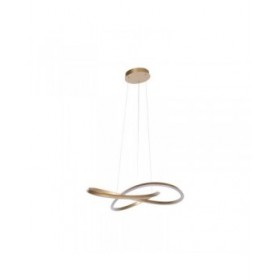 Lampadario Home ESPRIT Bianco Dorato Silicone Alluminio 55 W 80 x 80 x 20 cm