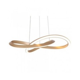 Lampadario Home ESPRIT Bianco Dorato Silicone Alluminio 55 W 80 x 80 x 20 cm