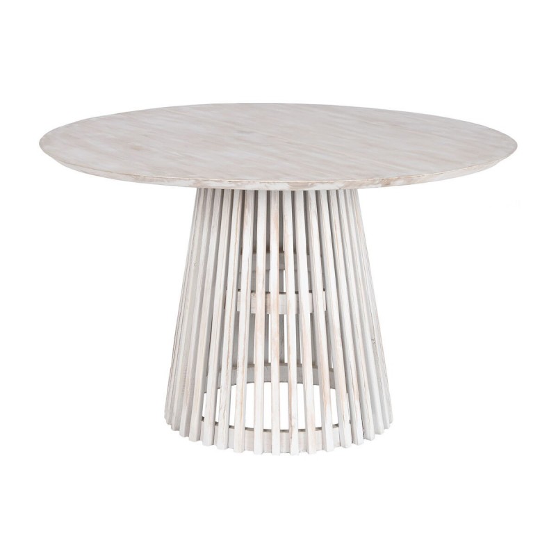 Tavolo da Pranzo Home ESPRIT Bianco legno di mindi 120 x 120 x 75 cm