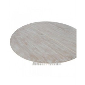 Tavolo da Pranzo Home ESPRIT Bianco legno di mindi 120 x 120 x 75 cm