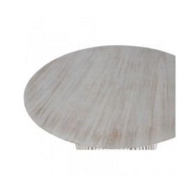 Tavolo da Pranzo Home ESPRIT Bianco legno di mindi 150 x 150 x 75 cm
