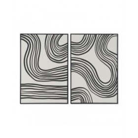 Quadro Home ESPRIT Nero Beige Moderno 83 x 4,5 x 123 cm (2 Unità)