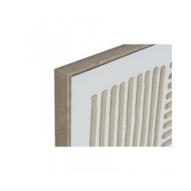 Quadro Home ESPRIT Bianco Beige Scandinavo 83 x 4,5 x 83 cm (2 Unità)