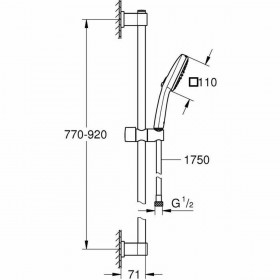 Colonna doccia Grohe Vitalio Comfort 110 Silicone