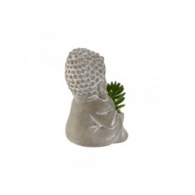 Pianta Decorativa Home ESPRIT Polietilene Cemento Buddha Orientale 8,5 x 7 x 11 cm (3 Unità)