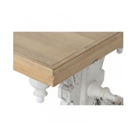 Tavolino da Caffè Home ESPRIT Bianco Naturale Legno di abete Legno MDF 110 x 65 x 46 cm