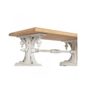 Tavolino da Caffè Home ESPRIT Bianco Naturale Legno di abete Legno MDF 110 x 65 x 46 cm