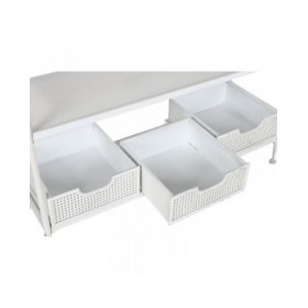Appendiabiti con ripiano Home ESPRIT Bianco Metallo Loft 110 x 36 x 186 cm