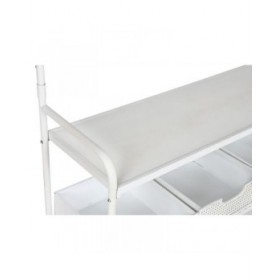 Appendiabiti con ripiano Home ESPRIT Bianco Metallo Loft 110 x 36 x 186 cm