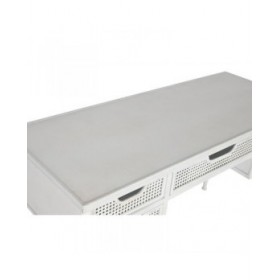 Scrivania Home ESPRIT Bianco Metallo 122 x 50 x 76 cm