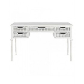 Scrivania Home ESPRIT Bianco Metallo 122 x 50 x 76 cm