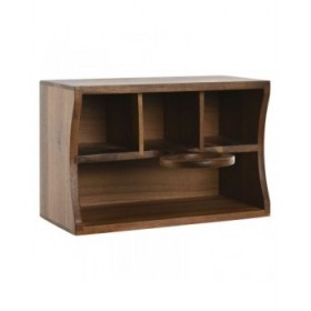 Cestello per posate Home ESPRIT Naturale Acacia 21 x 14,5 x 22 cm