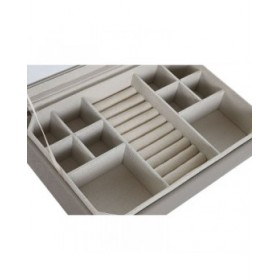 Scatola-Portagioie Home ESPRIT Beige Cristallo 30 x 21 x 6 cm