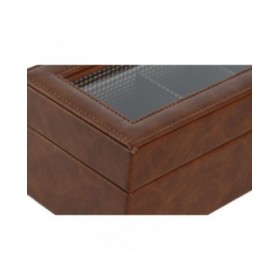 Scatola-Portagioie Home ESPRIT Marrone Cristallo 33 x 11,5 x 9 cm