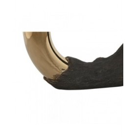 Vaso Home ESPRIT Marrone Dorato Gres Moderno 29 x 9 x 33 cm