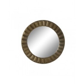 Specchio da parete Home ESPRIT Dorato Moderno 110,5 x 5,5 x 110,5 cm
