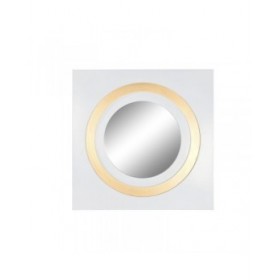 Specchio da parete Home ESPRIT Bianco Dorato 90 x 4 x 90 cm