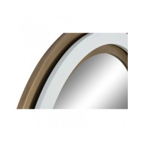 Specchio da parete Home ESPRIT Bianco Dorato 108 x 5,5 x 108 cm