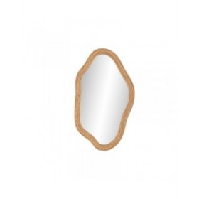 Specchio da parete Home ESPRIT Naturale Cristallo Rattan Città 71 x 2,5 x 120,5 cm