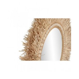 Specchio da parete Home ESPRIT Naturale Tropicale 80 x 4 x 80 cm