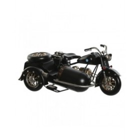 Statua Decorativa Home ESPRIT Nero Argentato Vintage Sidecar 35 x 24 x 16,5 cm
