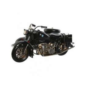 Statua Decorativa Home ESPRIT Nero Argentato Vintage Sidecar 35 x 24 x 16,5 cm