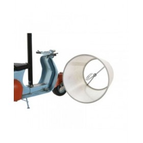 Lampada da tavolo Home ESPRIT Azzurro Arancio Lino Metallo 31 x 15 x 34 cm