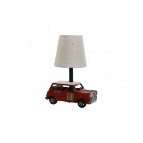 Lampada da tavolo Home ESPRIT Bianco Rosso Lino Metallo 20 x 14 x 27 cm
