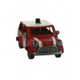 Lampada da tavolo Home ESPRIT Bianco Rosso Lino Metallo 20 x 14 x 27 cm