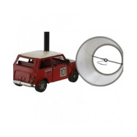 Lampada da tavolo Home ESPRIT Bianco Rosso Lino Metallo 20 x 14 x 27 cm