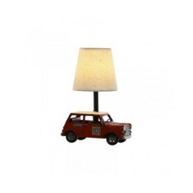 Lampada da tavolo Home ESPRIT Bianco Rosso Lino Metallo 20 x 14 x 27 cm