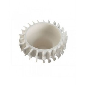 Centrotavola Home ESPRIT Bianco Onde Moderno 22 x 22 x 14 cm