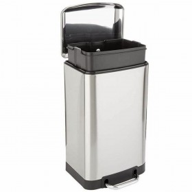 Secchio della spazzatura Kitchen Move Acciaio inossidabile 30 L Grigio