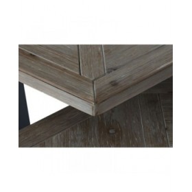 Tavolino da Caffè Home ESPRIT Nero Naturale Metallo Legno di abete 118 x 78 x 45 cm