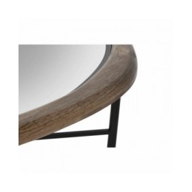 Tavolino da Caffè Home ESPRIT Marrone Nero Naturale Cristallo Legno di abete 76 x 81 x 38 cm