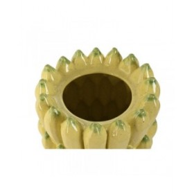Vaso Home ESPRIT Giallo Ceramica Gres Tropicale 25 x 25 x 38 cm