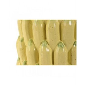 Vaso Home ESPRIT Giallo Ceramica Gres Tropicale 25 x 25 x 38 cm