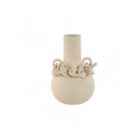 Vaso Home ESPRIT Bianco Ceramica Gres Moderno 22 x 20 x 30 cm