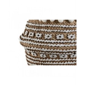 Vaso Home ESPRIT Bianco Marrone Beige Marrone Chiaro Cemento Tropicale 25 x 25 x 18 cm