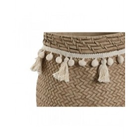 Set di vasi da fiori Home ESPRIT Marrone Chiaro Cemento Tropicale 30 x 29 x 25 cm