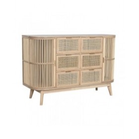 Cassettiera Home ESPRIT Dorato Naturale Abete 120 x 40 x 80 cm