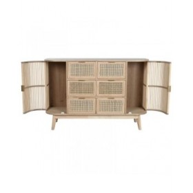 Cassettiera Home ESPRIT Dorato Naturale Abete 120 x 40 x 80 cm