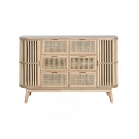 Cassettiera Home ESPRIT Dorato Naturale Abete 120 x 40 x 80 cm