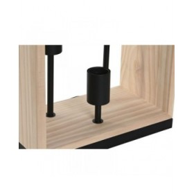 Lampada da tavolo Home ESPRIT Marrone Nero Naturale Legno Ferro Pino 50 W 220 V 30 x 16 x 50 cm